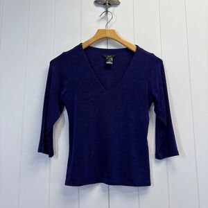 Vintage Fiore Y2K 90s Liquid Knit Top Women Size S Business Casual Office Basic